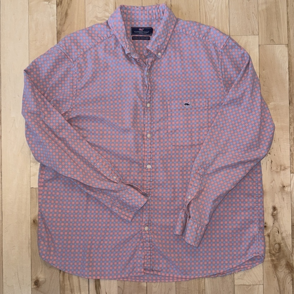Men’s Vineyard Vines Long Sleeve Trucker Shirt - Picture 2 of 3